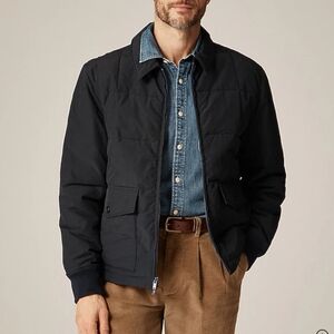 J. Crew Box Quilt Insulated Jacket with Primaloft - Navy Ink